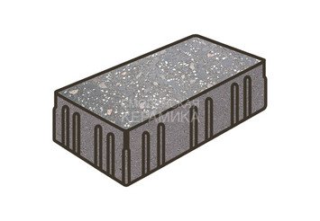 Гранитная тротуарная плитка Готика, Скада Granite FINO, 225x150x100, Ильменит 1