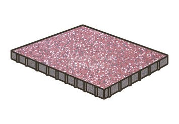 Гранитная тротуарная плитка Готика, Квадрат Granite FINO, 1000x1000x100, Емельяновский 1