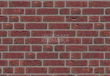 Кирпич ручной формовки Wesretwaelder Klinker Nr. 6 Niederrhein-rot geflammt WF 1