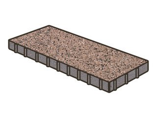 Тротуарная плитка Готика, Плита Premium Gold, 900x300x80 мм, цвет Голд 16