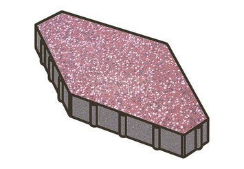 Гранитная тротуарная плитка Готика, Зарядье Granite FINO, 600x400x100, Емельяновский 1