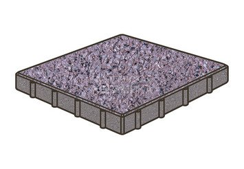 Тротуарная плитка Готика, Квадрат Premium Gold, 400x400x60 мм, цвет Голд 20 1
