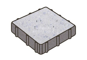 Гранитная тротуарная плитка Готика, Квадрат Granite FINO, 300x300x100, Мансуровский 1