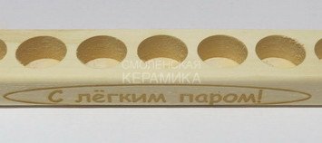 Полка банная д/масла 7 отверст. с гравировкой СК М-30/7 1