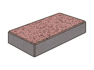 Тротуарная плитка Готика, Картано Premiun Gold, 300x150x80 мм, цвет Голд 17