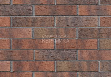 Кирпич лицевой керамический ЛСР Ореховый флэш, рустик, 1НФ 3
