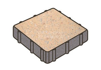 Гранитная тротуарная плитка Готика, Квадрат Granite FINO, 300x300x60, Павловское 1