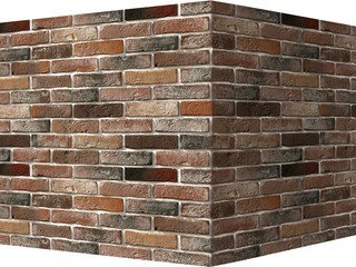 Декоративный камень 303-95 White Hills "Лондон брик" (London brick), коричневый, угловой