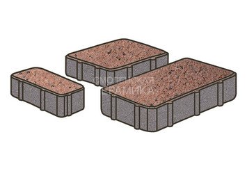 Тротуарная плитка Готика, Новый Город Premiun Gold, 80 мм, цвет Голд 15 1