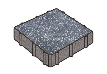 Гранитная тротуарная плитка Готика, Квадрат Granite FINO, 300x300x60, Суховязкий 1
