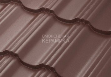 Модульная черепица AQUASYSTEM Гетеборг Pural BT Коричневый RAL 8017 1205х420 мм 1