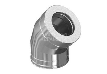 Сэндвич-колено 135° (304/0,8мм + нерж.+ ceramics) Ф150х210, Ferrum Austenite 1