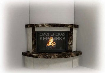Каминная облицовка Молизе из мрамора Крема Марфил, Бидасар Браун 1