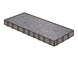 Тротуарная плитка Готика, Плита Premium Gold, 800x400x80 мм, цвет Голд 13