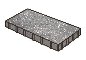 Гранитная тротуарная плитка Готика, Плита Granite FINO, 600x400x80, Ильменит 1