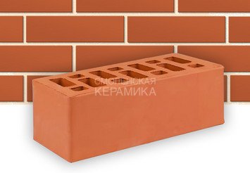 Кирпич облицовочный СТАРЫЙ ОСКОЛ Красный гладкий 1,4НФ 1