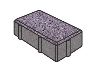 Тротуарная плитка Готика, Брусчатка Premium Gold, 200x100x70 мм, цвет Голд 20