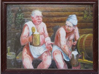 Картина 30х40 "Мужики" DW