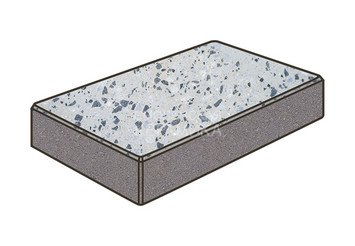 Гранитная тротуарная плитка Готика, Картано Granite FINO, 300x150x100, Грис Парга 1
