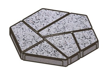 Тротуарная плитка Готика, Полигональ Premiun Gold, 893x780x80 мм, цвет Голд 3 1