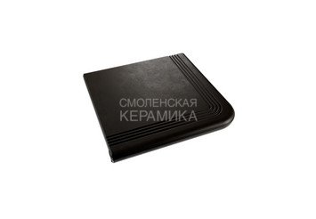 Ступень из полимерного композита угловая ZKING Verona темно-коричневая 1