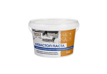 Гидроизоляция готовая эластичная Аквастоп Паста, 5 кг 1