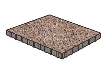 Тротуарная плитка Готика, Плита Premium Gold, 1000x1000x100 мм, цвет Голд 16 1