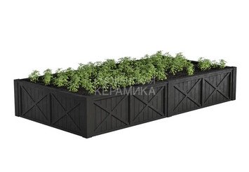 Модульная грядка Астра 4500x900x320мм (готовый комплект), черный 2