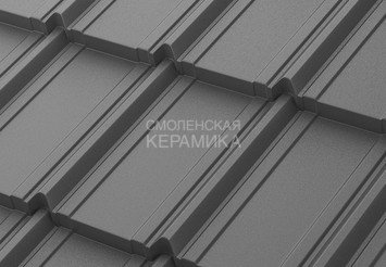 Модульная черепица AQUASYSTEM Берген PU Rooftop Кашемир, Zn275, Графит матовый RAL7016, 1165х765мм 1