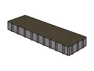 Тротуарная плитка Готика, "Плита Profi", 400x200x80 мм, черный