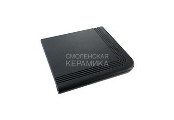 Ступень из полимерного композита угловая ZKING Verona графит 1