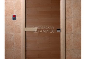 Дверь бан. DW 2100*800 кор. ольха-липа, БРОНЗА, левая (00018) 1