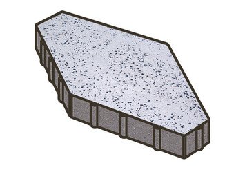 Гранитная тротуарная плитка Готика, Зарядье Granite FINO, 600x400x100, Покостовский 1