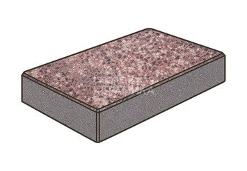 Гранитная тротуарная плитка Готика, Картано Granite FINO, 300x150x80, Сансет 1