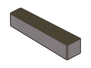 Тротуарная плитка Готика, "Ригель Profi", 80 мм, черный