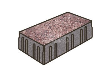Гранитная тротуарная плитка Готика, Скада Granite FINO, 225x150x100, Сансет 1