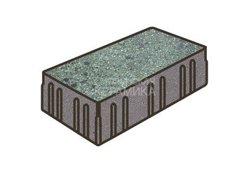 Гранитная тротуарная плитка Готика, Скада Granite FINO, 225x150x100, Порфир 1