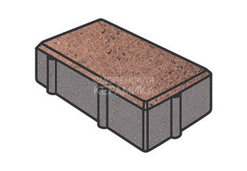 Тротуарная плитка Готика, Брусчатка Premium Gold, 200x100x70 мм, цвет Голд 15 1