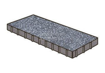 Гранитная тротуарная плитка Готика, Плита Granite FINO, 800x400x100, Суховязкий 1