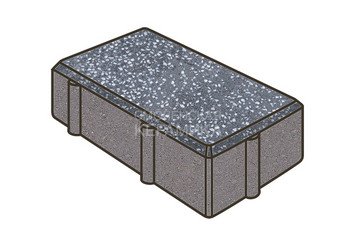 Гранитная тротуарная плитка Готика, Брусчатка Granite FINO, 200x100x100, Суховязкий 1