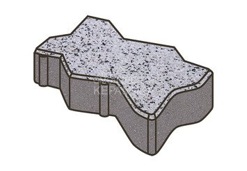 Тротуарная плитка Готика, Зигзаг/Волна Premiun Gold, 225x112,5x60 мм, цвет Голд 3 1
