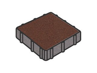 Тротуарная плитка Готика, "Квадрат Profi", 300x300x100 мм, красный