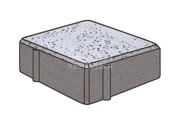 Гранитная тротуарная плитка Готика, Квадрат Granite FINO, 100x100x80, Покостовский 1