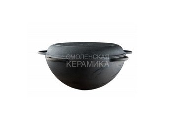 Кастрюля-казан Амфора 12л с чугунной крышкой-сковородкой 1