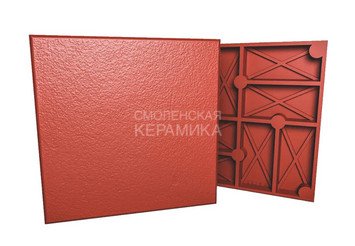 Тротуарная плитка ZKING Стоун 330×330×30мм, красный 1