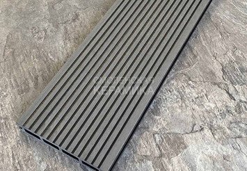 Террасная доска Latitudo Optima фактура дерева, вельвет, 146х24х4000 мм, Графит 3