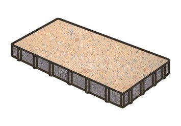 Гранитная тротуарная плитка Готика, Плита Granite FINO, 600x400x80, Павловское 1