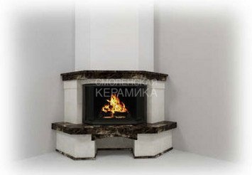 Каминная облицовка Аликанте из мрамора Крема Марфил, Бидасар Браун 1