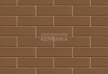 Кирпич облицовочный керамический ЖКЗ Темно-коричневый гладкий 0,5НФ 6
