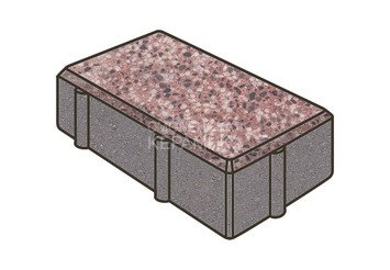 Гранитная тротуарная плитка Готика, Брусчатка Granite FINO, 200x100x100, Сансет 1